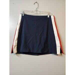Lady Hagen Sz 6  Navy Blue Red White Side Stripe Active Tennis Golf Skort-Skirt